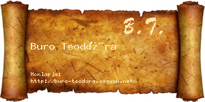 Buro Teodóra névjegykártya
